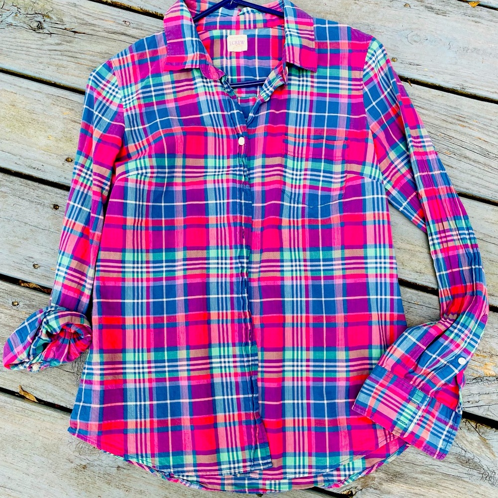 J. Crew Perfect Plaid Shirt